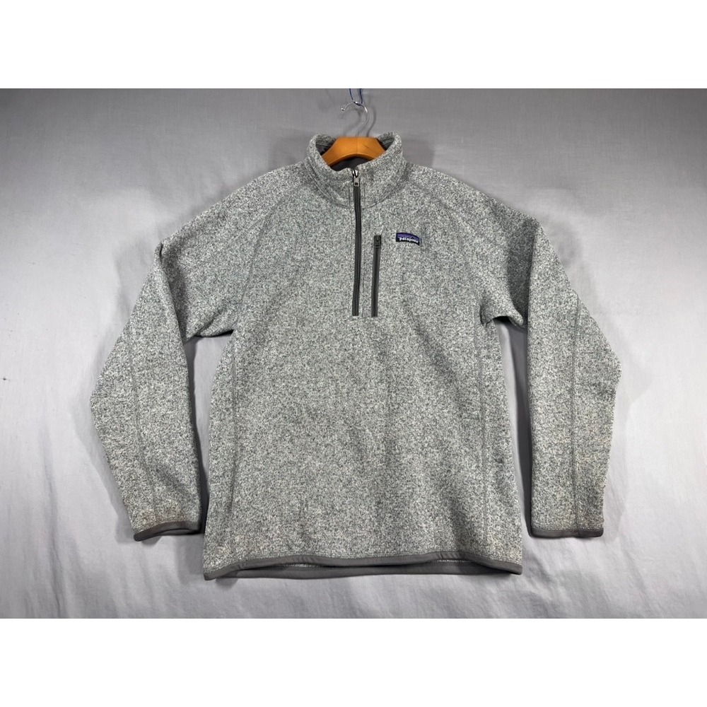 Patagonia Better Sweater 1/4 Zip Fleece Pullover Grey Heather Mens Medium